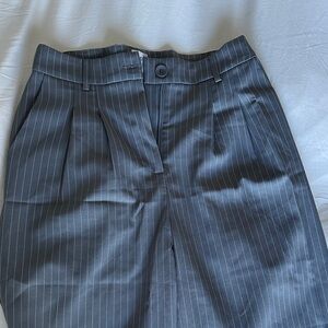 Princess Polly Gray Pinstripe Trousers